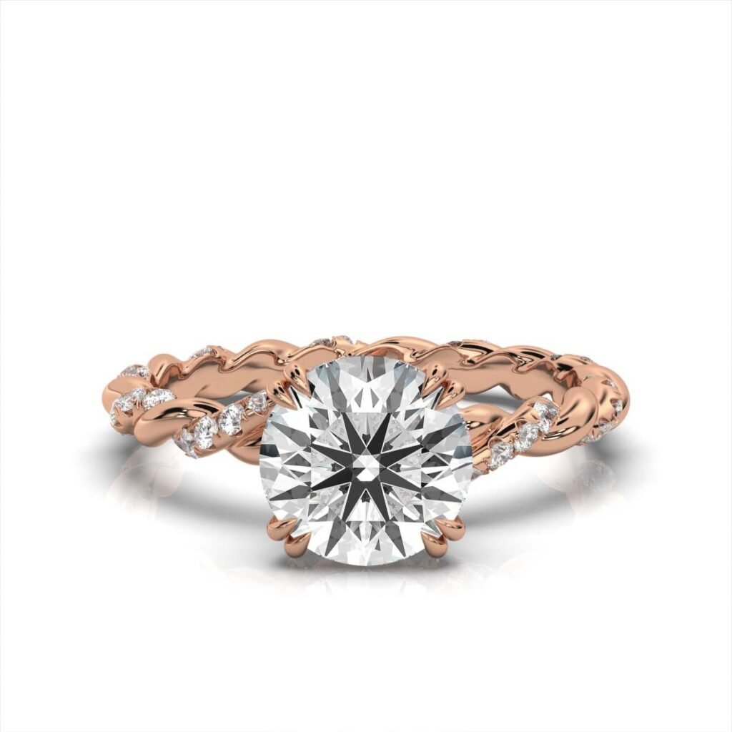 925 Sterling Silver Diamond Engagement Ring