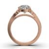 Gold-plated sterling silver engagement ring with a polished finish