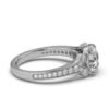 Gold-plated ring with premium CZ diamond stones and side stones