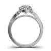 Classic sterling silver engagement ring with refined stone detailing