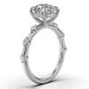 Classic sterling silver engagement ring with balanced silhouette