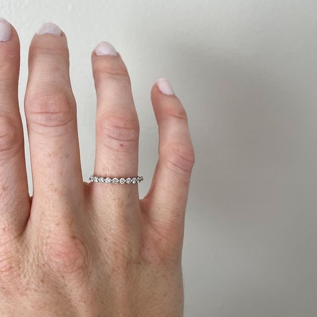 925 Sterling Silver Diamond Eternity Ring