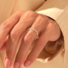 925 sterling silver eternity wedding band with continuous CZ sparkle