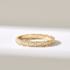 Sterling silver ring with premium CZ diamonds in pave setting