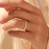 925 sterling silver wedding band with thick gold plating finish