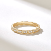 Sterling silver band with a balanced, all-around diamond look