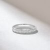 Sterling silver eternity ring with refined geometric styling