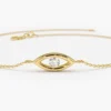 Evil Eye Bracelet with Premium CZ Diamond pave detailing