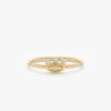 925 Sterling Silver Diamond Evil Eye Lash Ring