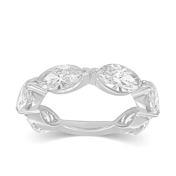 925 Sterling Silver Diamond Evil Eye Ring