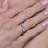 925 Sterling Silver Diamond Evil Eye Ring - Image 3