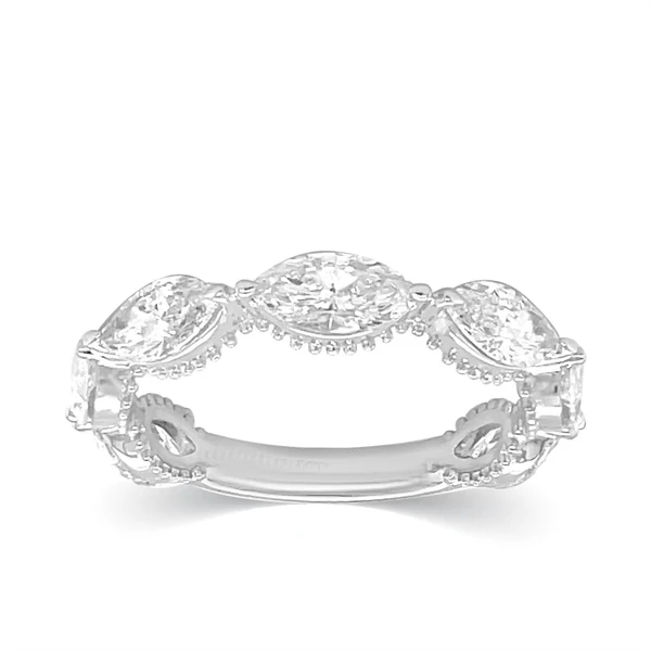 925 Sterling Silver Diamond Eye Ring