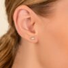 925 Sterling Silver Diamond Eye Studs - Image 3