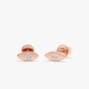 925 Sterling Silver Diamond Eye Studs - Image 4