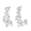 Diamond-style ear climbers with 26 pave-set stones