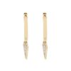 925 Sterling Silver Diamond Five Spike Hoop Earring - Image 3