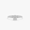 925 Sterling Silver Diamond Flower Ring - Image 2