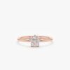 925 Sterling Silver Diamond Flower Ring - Image 4