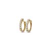 Sterling silver tennis hoop earring with four-prong settings