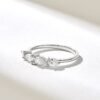 925 Sterling Silver Diamond Four Stone Ring - Image 6
