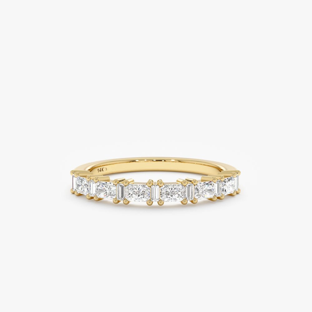 925 Sterling Silver Diamond Half Eternity Band