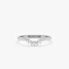 925 Sterling Silver Diamond Half Moon Nesting Ring - Image 2