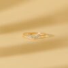 925 Sterling Silver Diamond Half Moon Nesting Ring - Image 3