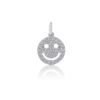 925 Sterling Silver Diamond Happy Face Charm - Image 2
