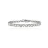 Sterling silver heart bracelet with sparkling stone details