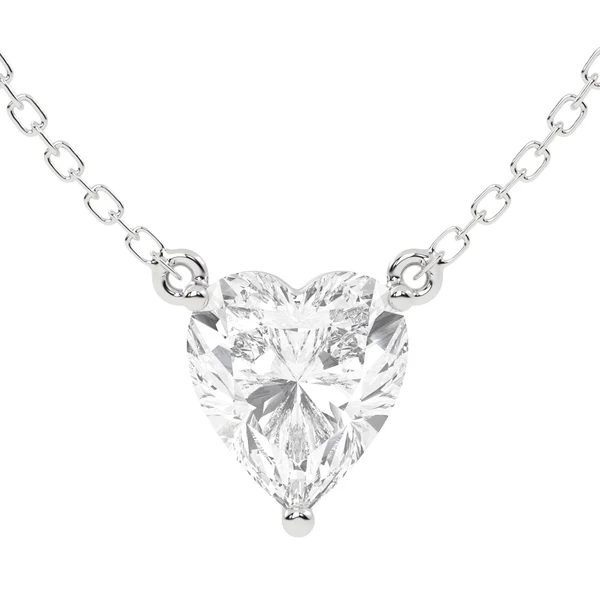 925 Sterling Silver Diamond Heart Pendant