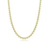 925 Sterling Silver Diamond Heart Tennis Necklace