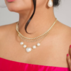925 Sterling Silver Diamond Heart Tennis Necklace - Image 3