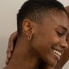 925 Sterling Silver Diamond Hoop Earrings - Image 4