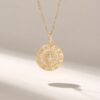 Pendant necklace with premium CZ diamond pave detailing