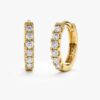925 Sterling Silver Diamond Huggies