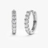 925 Sterling Silver Diamond Huggies - Image 2