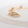 925 Sterling Silver Diamond Huggies - Image 3