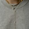 925 Sterling Silver Diamond Illusion Heart Chain Necklace - Image 2