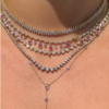 Gold-plated sterling silver choker necklace with marquise-inspired design