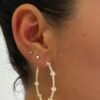 Hoop earrings featuring Premium CZ Diamond stones in pave setting