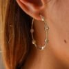 925 sterling silver hoop earrings with thick gold plating