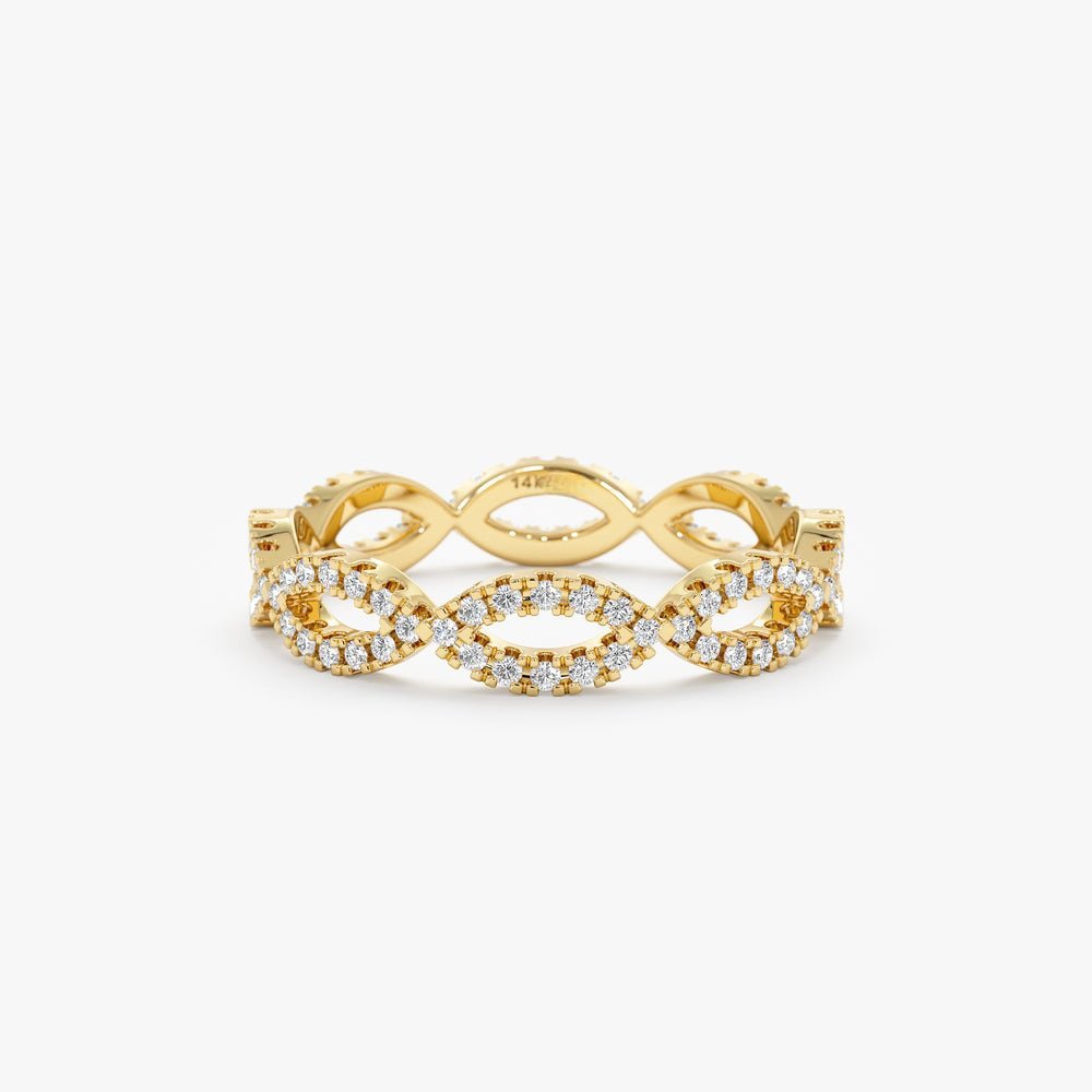 925 Sterling Silver Diamond Infinity, Eternity Ring