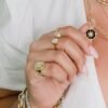 Initial signet ring with a classic clean silhouette