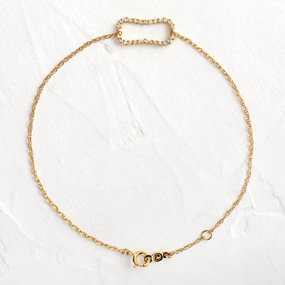 925 Sterling Silver Diamond Keeper Bracelet