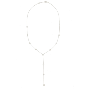925 Sterling Silver Diamond Lariat Y Necklace