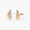 Delicate leaf earrings with a refined, polished design
