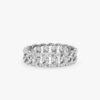 925 Sterling Silver Diamond Link Chain Eternity Ring - Image 2