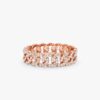 925 Sterling Silver Diamond Link Chain Eternity Ring - Image 3