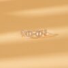 925 Sterling Silver Diamond Link Chain Ring - Image 4
