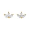 925 Sterling Silver Diamond Lotus Earring
